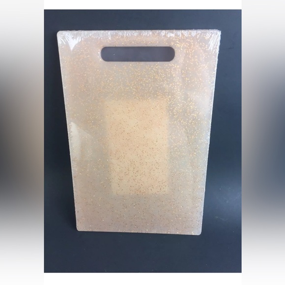 New Core Kitchen Cutting Poly Board Gold Glitter Medium Size 8”x12” - Picture 6 of 8